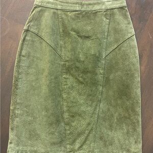 Vintage Suede Pencil Skirt